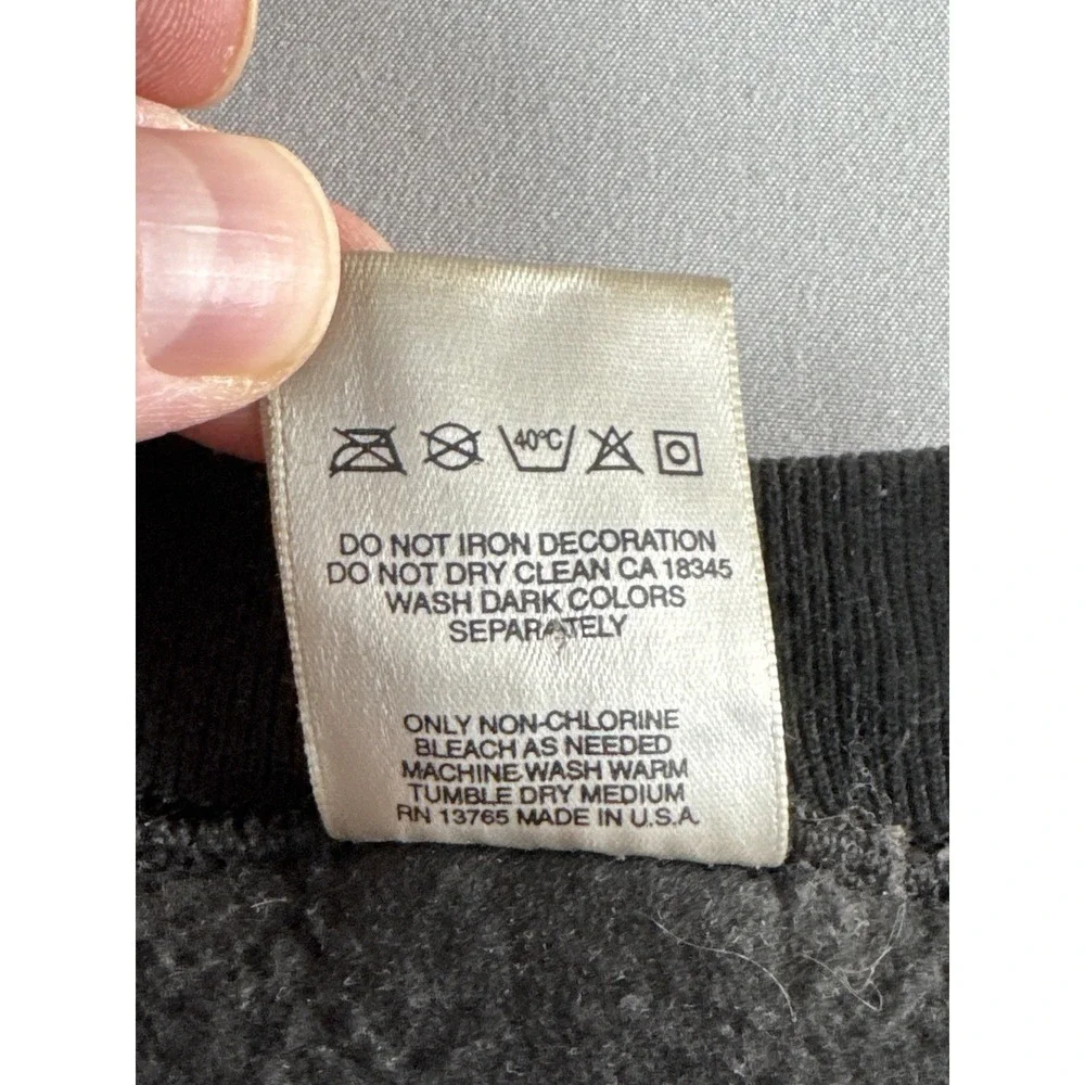 Vintage 90s Bear Sweatshirt USA Made Fruit Of The Loom Black XL Nature